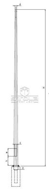 Galvanized multifaceted lighting pole Valmont SATURN P 5m