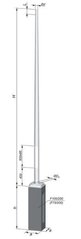 Aluminum park lighting pole S-50SwAL-3