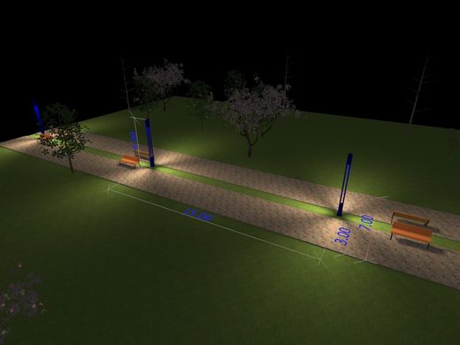 Парковий світлодіодний світильник Stolb Park X-3
