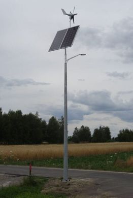 Hybrid street lighting kit for wind turbine and solar panel SHLP 8M-50/400/500-EKO