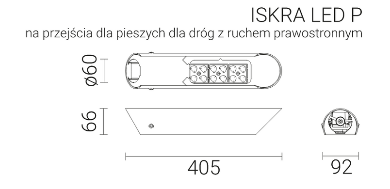 LED lamp for pedestrian crossings ROSA ISKRA LED P 39 W