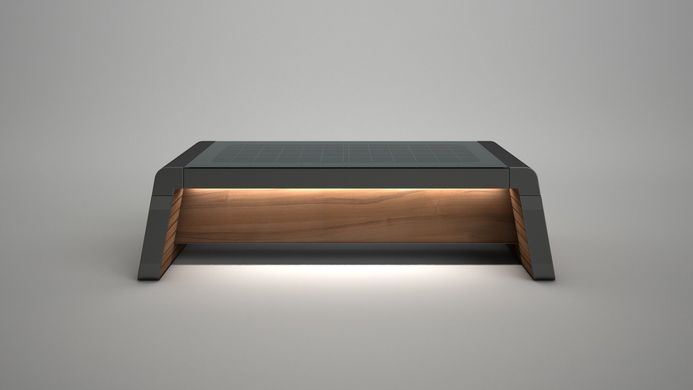 Park bench with a built-in solar battery for charging the gadgets SMART EKO CITY Model SC7