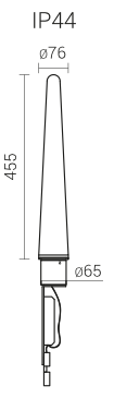 Большой Блестящий Шпиль Белый Rosa IP44