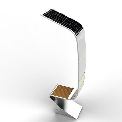 Park bench for advertising with a solar battery and Wi-Fi for charging the gadgets SMART EKO CITY Model SC16
