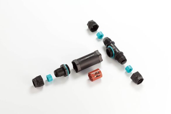 Узловой кабельный разъем типа "T", TH390, IP68 на 2-3 полюса, 0.5 - 1.5 мм2, для кабеля Ø 7.0 - 13.5 мм (THB.390.C1A)