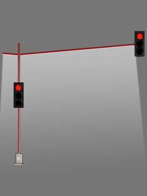 Aluminum column for the illuminated traffic light and additional illumination of the LTOSP-3013 pedestrian crossing