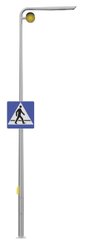 Комплект для освещения пешеходных переходов ROSA SAL DL-10 AZN PP в комплекте с знаком, маячком и кнопкою