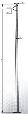 Оцинкованная многогранная опора освещения ОВОГ 7м 103/220 (132 кг)