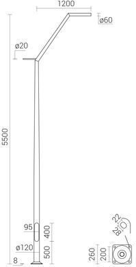 Park aluminum lighting pole ROSA SAL DL-2