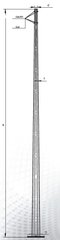 Оцинкованная многогранная опора освещения ОВОГ 10м 103/220 (185 кг)