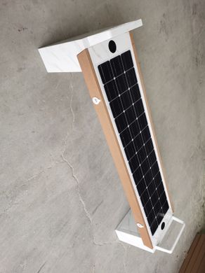 Park bench with a solar battery, wireless charging for Qi phones, USB, Wi-Fi and LED backlight SMART EKO CITY Model SC54