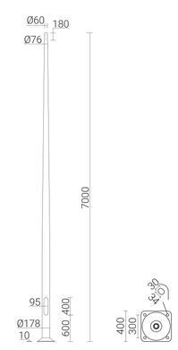 Aluminum lighting pole ROSA SAL-70К