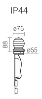Блестящий шар Белый Rosa IP44 (Диаметр 76 мм)