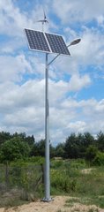 Комплект гибридного уличного освещения на ветрогенераторе и солнечной панели SHLP 8M-40/400/400-EKO
