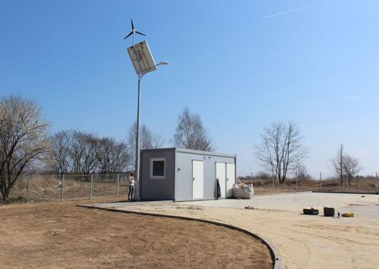 Комплект гібридного вуличного освітлення на вітрогенераторі та сонячній панелі SHLP 8M-50/400/500-EKO