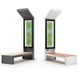 Park bench for advertising with a solar battery, Wi-Fi and LCD display for charging the gadgets SMART EKO CITY Model SC18