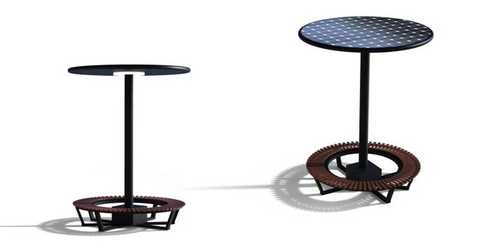 Park round bench with a built-in solar battery for charging the gadgets  SMART EKO CITY Model SC20. Price - Stolb - Model SC20