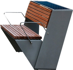 Парковая скамейка с солнечной батареей, беспроводной зарядкой для телефонов Qi, USB, Wi-Fi и LED подсветкой SMART EKO CITY Model SC55