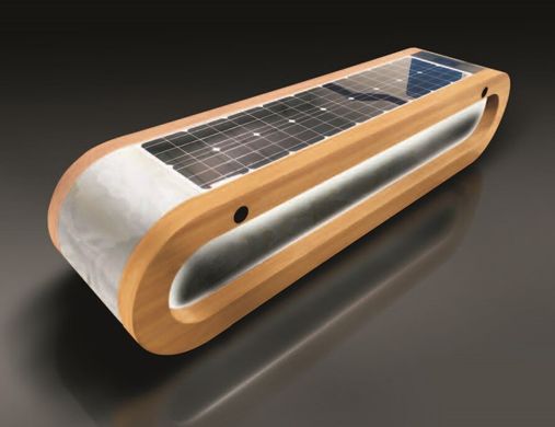 Park bench with a built-in solar battery for charging the gadgets SMART EKO CITY Model SC9