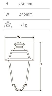 Парковий світлодіодний світильник Schreder Valentino LED 19 Вт - 75 Вт