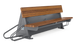 Парковая скамейка с солнечной батареей для подзарядки гаджетов SMART EKO CITY Model SC21