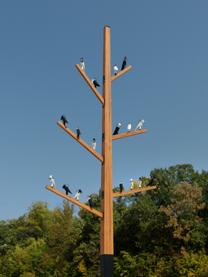 Паркова опора LED - дерево з пташками Stolb WOOD BIRD