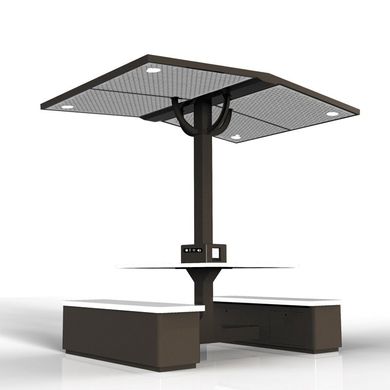 Gazebo with a solar battery for charging the gadgets and Wi-Fi SMART EKO CITY Model SC23
