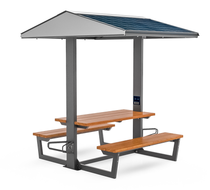 Gazebo with a solar battery for charging the gadgets and Wi-Fi SMART EKO CITY Model SC24