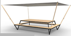 LAXTO park table with an awning