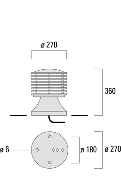 Светодиодный парковый столбик WE-EF XRX334 LED 12W