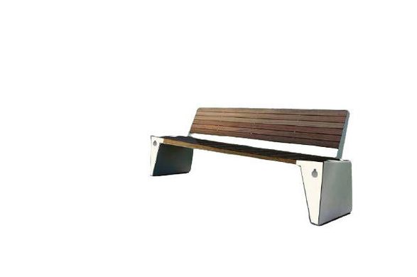 Парковая скамейка с солнечной батареей, беспроводной зарядкой для телефонов Qi, USB, Wi-Fi и LED подсветкой SMART EKO CITY Model SC49A (со спинкой)