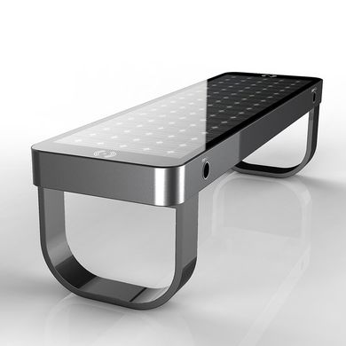 Park bench with a built-in solar battery for charging the gadgets SMART EKO CITY Model SC2