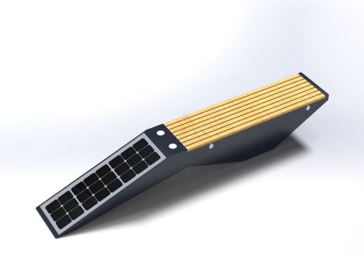 Паркова лавочка з сонячною батареєю, бездротовою зарядкою для телефонів Qi, USB, Wi-Fi та LED підсвіткою SMART EKO CITY Model SC50