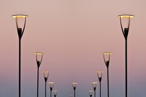 Street lamp: an important element of the night city