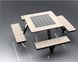 Парковый столик из лавочкой с солнечной батареей, беспроводной зарядкой для телефонов Qi, USB, Wi-Fi и LED подсветкой SMART EKO CITY Model SC64
