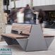 Park bench with a solar battery, wireless charging for Qi phones, USB, Wi-Fi and LED backlight SMART EKO CITY Model SC55A