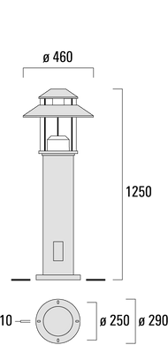 Світлодіодний парковий стовпчик WE-EF ZTY630 LED-FT 17-24W