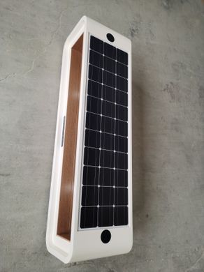 Park bench with a solar battery, wireless charging for Qi phones, USB, Wi-Fi and LED backlight SMART EKO CITY Model SC56