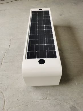 Паркова лавочка з сонячною батареєю, бездротовою зарядкою для телефонів Qi, USB, Wi-Fi та LED підсвіткою SMART EKO CITY Model SC56