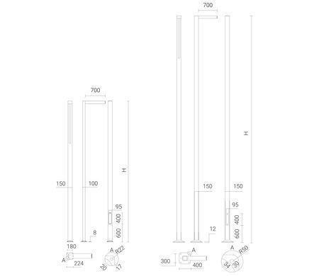 Освітлювальний набір ROSA CUT LED 3 24W, 36W