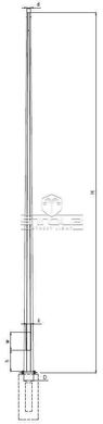 Galvanized multifaceted lighting pole Valmont Galaxie P 8m/3mm