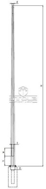 Galvanized multifaceted lighting pole Valmont Galaxie P 9m/3mm