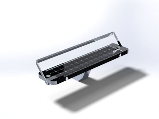 Парковая скамейка с солнечной батареей, беспроводной зарядкой для телефонов Qi, USB, Wi-Fi и LED подсветкой SMART EKO CITY Model SC58А (со спинкой)