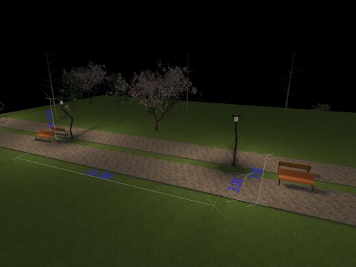 LED Park Lighting Stolb Human Elba
