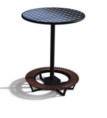 Park round bench with a solar battery for charging the gadgets SMART EKO CITY Model SC20