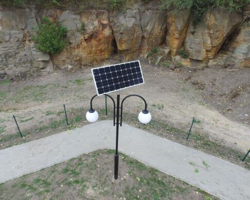 Set of autonomous park lighting kit on solar battery SLP 4M-2/B/8/200