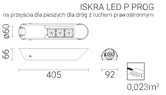 Светодиодный светильник для пешеходных переходов ROSA ISKRA LED P PROG 40 Вт