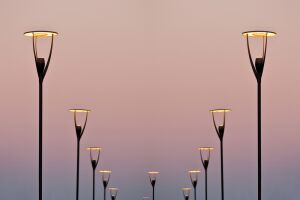 Street lamp: an important element of the night city